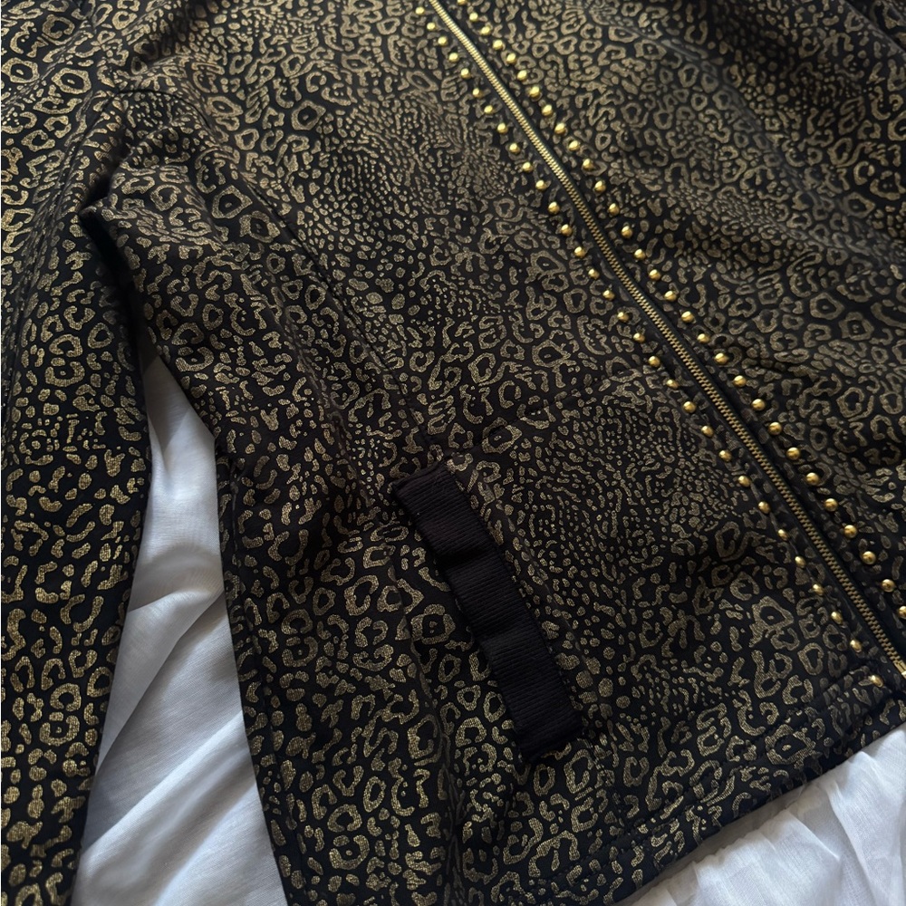 Ruby Rd. Leopard Print Bomber Jacket - Picture 2 of 7